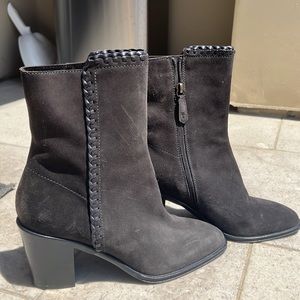 Frye Ankle Boots with Braid trim.  Size 9M